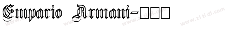 Empario Armani字体转换